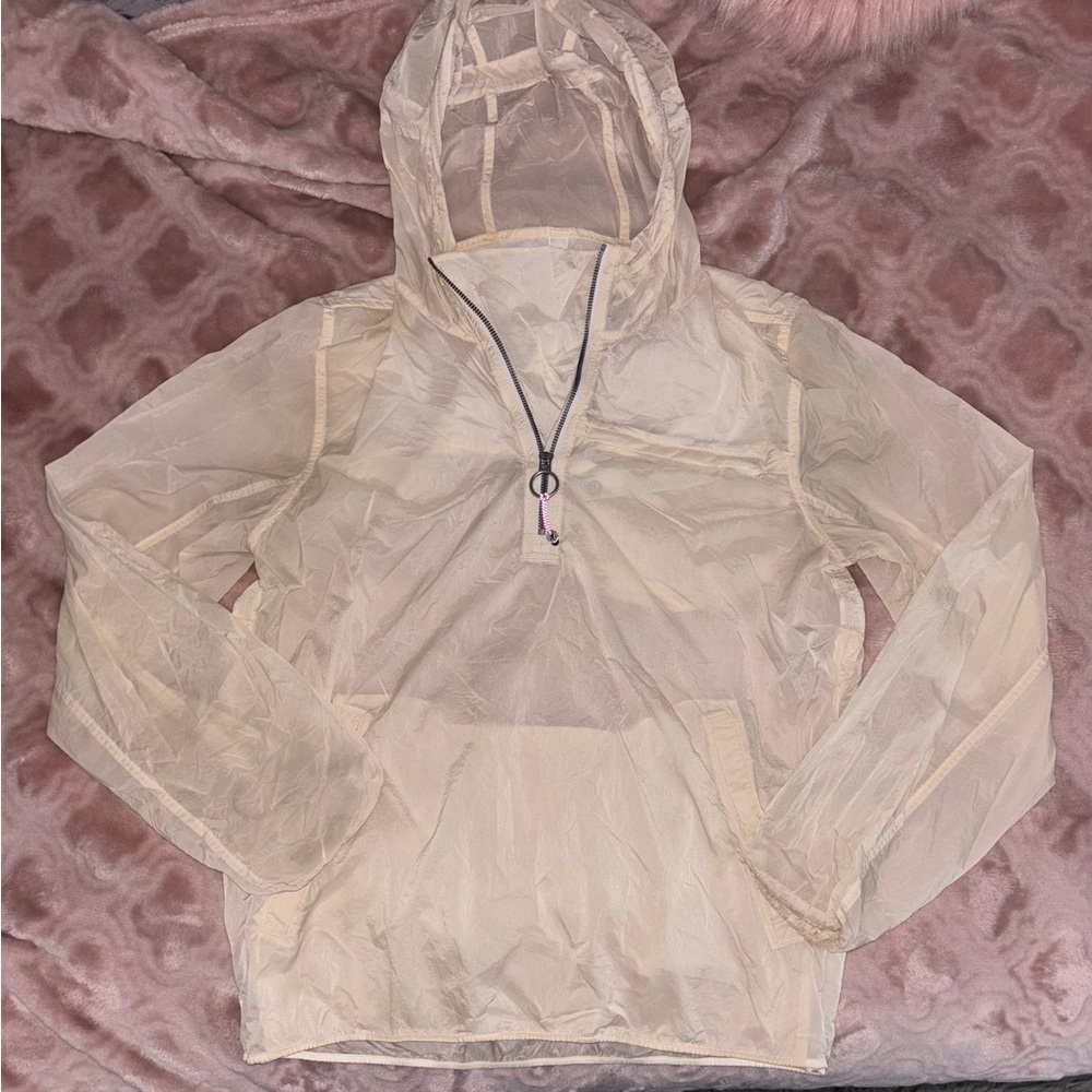 lululemon athletica Cream Hooded windbreaker